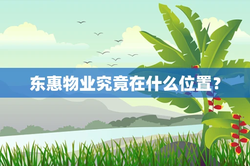 东惠物业究竟在什么位置？