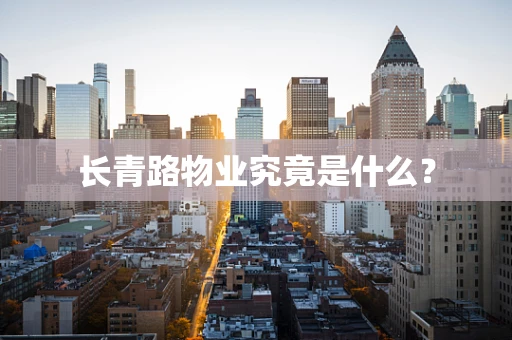 长青路物业究竟是什么？