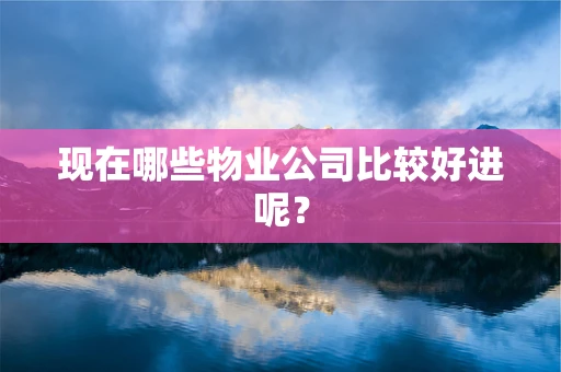 现在哪些物业公司比较好进呢？