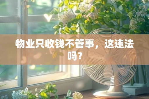 物业只收钱不管事，这违法吗？
