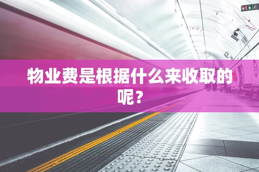 物业费是根据什么来收取的呢？