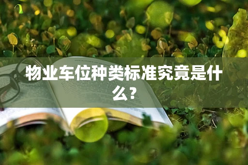 物业车位种类标准究竟是什么？