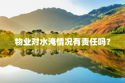 物业对水淹情况有责任吗？