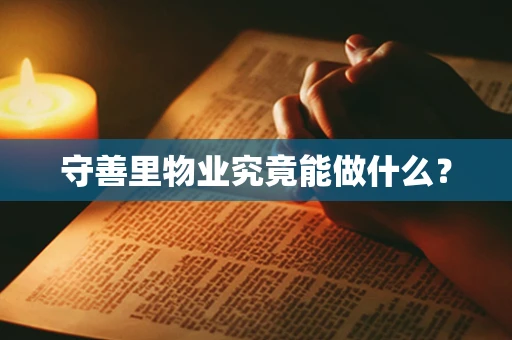 守善里物业究竟能做什么？