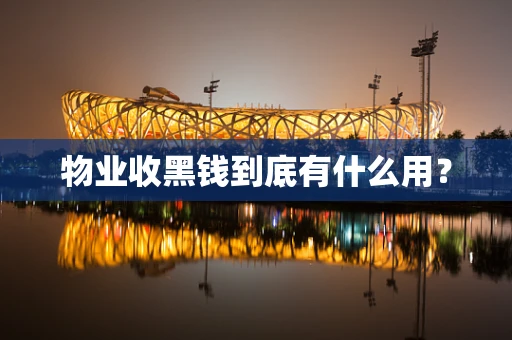 物业收黑钱到底有什么用？