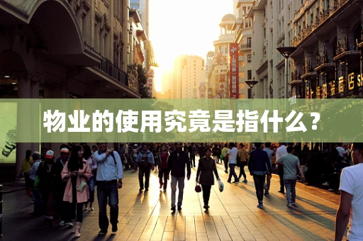 物业的使用究竟是指什么？