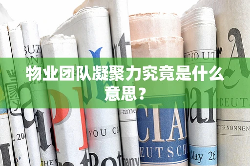 物业团队凝聚力究竟是什么意思？