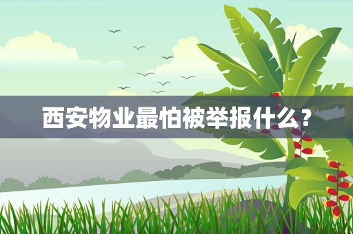 西安物业最怕被举报什么？
