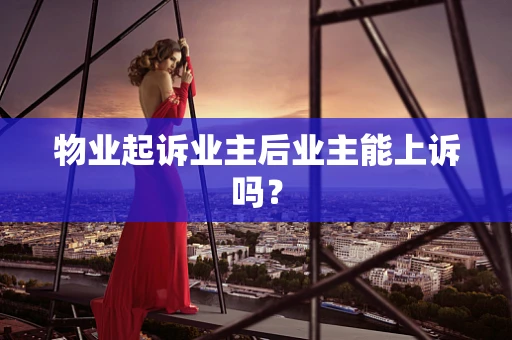 物业起诉业主后业主能上诉吗？