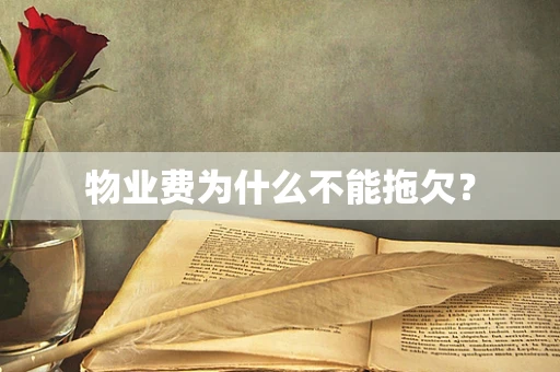 物业费为什么不能拖欠？