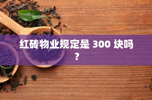 红砖物业规定是 300 块吗？