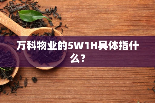 万科物业的5W1H具体指什么？