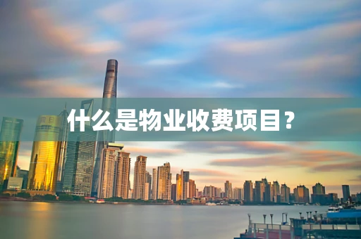 什么是物业收费项目？