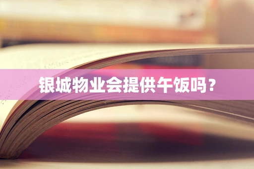 银城物业会提供午饭吗？