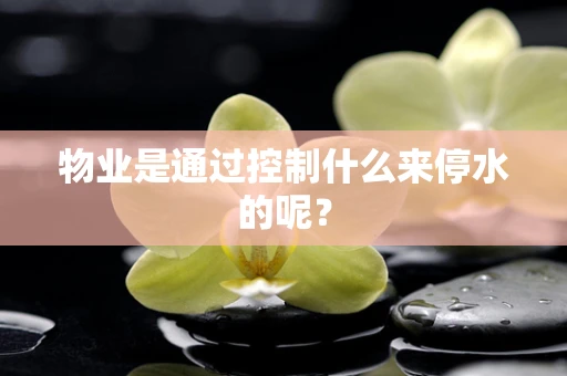 物业是通过控制什么来停水的呢？