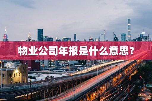 物业公司年报是什么意思？