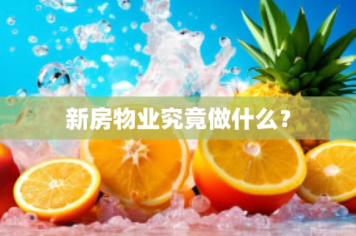 新房物业究竟做什么？