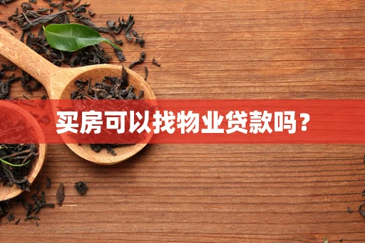 买房可以找物业贷款吗？