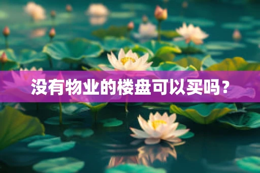 没有物业的楼盘可以买吗？