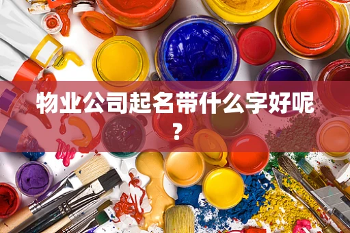 物业公司起名带什么字好呢？