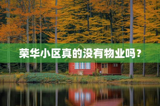 荣华小区真的没有物业吗？