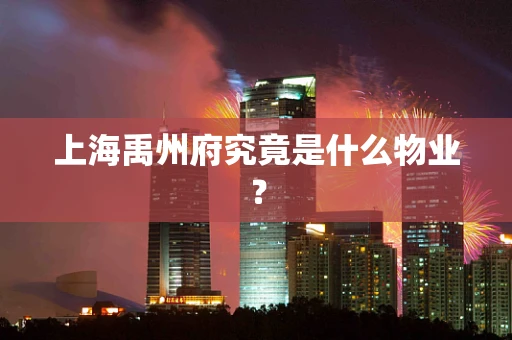 上海禹州府究竟是什么物业？