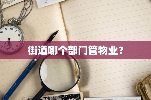 街道哪个部门管物业？