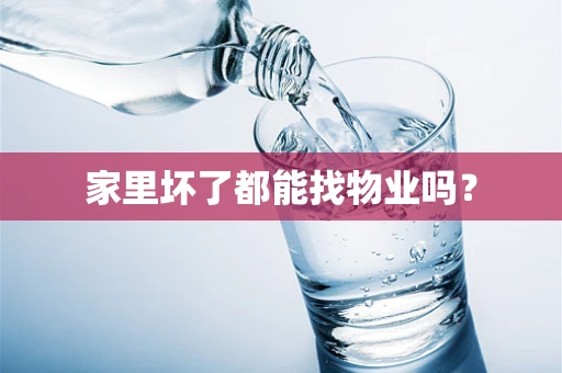 家里坏了都能找物业吗？