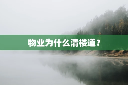 物业为什么清楼道？