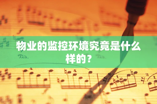 物业的监控环境究竟是什么样的？