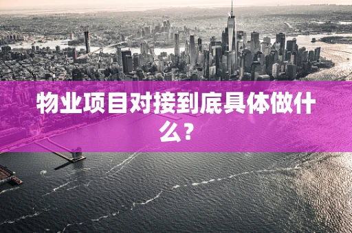 物业项目对接到底具体做什么？