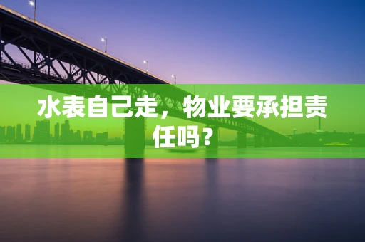 水表自己走，物业要承担责任吗？