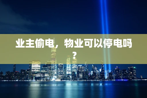 业主偷电，物业可以停电吗？