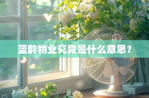 蓝韵物业究竟是什么意思？
