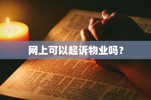 网上可以起诉物业吗？