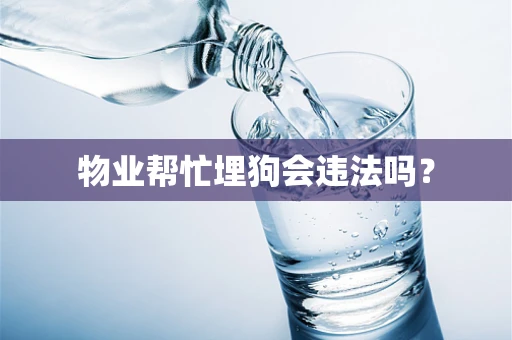 物业帮忙埋狗会违法吗？
