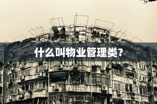 什么叫物业管理类？