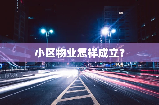 小区物业怎样成立？