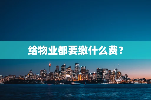 给物业都要缴什么费？