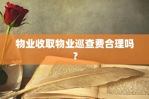 物业收取物业巡查费合理吗？