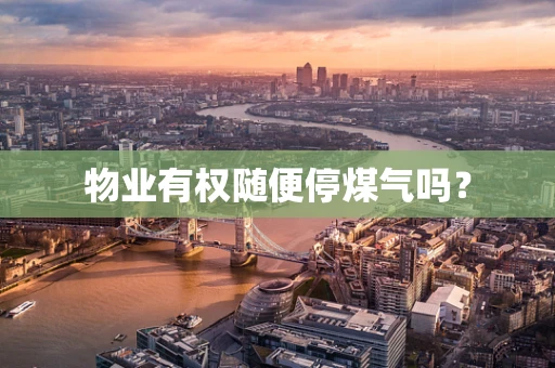 物业有权随便停煤气吗？
