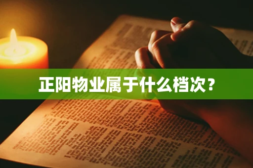 正阳物业属于什么档次？
