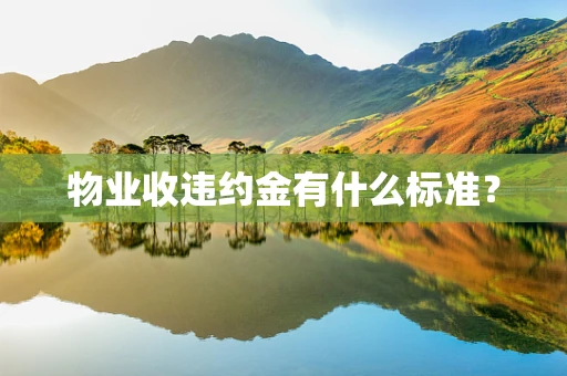 物业收违约金有什么标准？