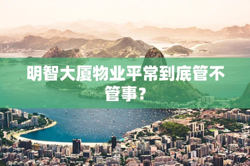 明智大厦物业平常到底管不管事？