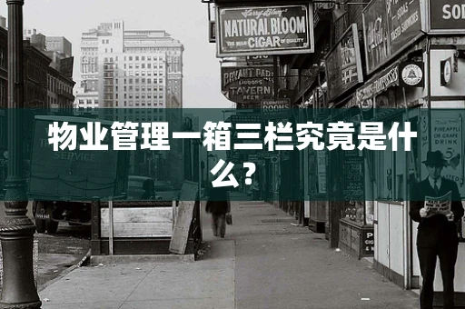 物业管理一箱三栏究竟是什么？