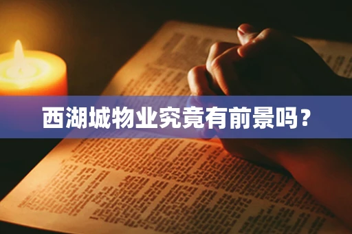 西湖城物业究竟有前景吗？