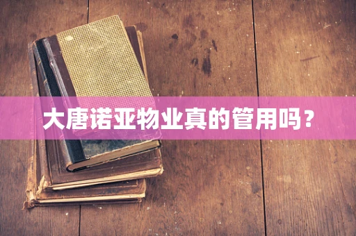 大唐诺亚物业真的管用吗？