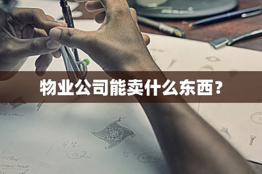 物业公司能卖什么东西？