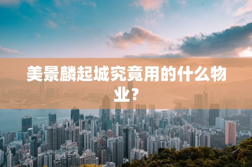 美景麟起城究竟用的什么物业？