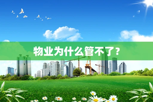物业为什么管不了？